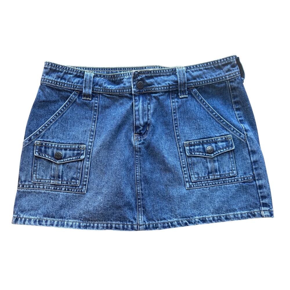Bongo Vintage Micro Mini Demin‎ Skirt Women's Size 9 Cotton Y2K 1990's